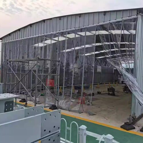 混凝土预制件收缩保温蓬全自动蒸养蓬水泥复合板伸缩推拉蒸养棚