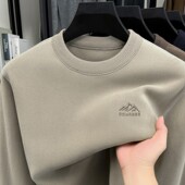 加厚一体绒卫衣男士 圆领男卫衣摇粒绒保暖上衣男款 秋冬季 2025新款