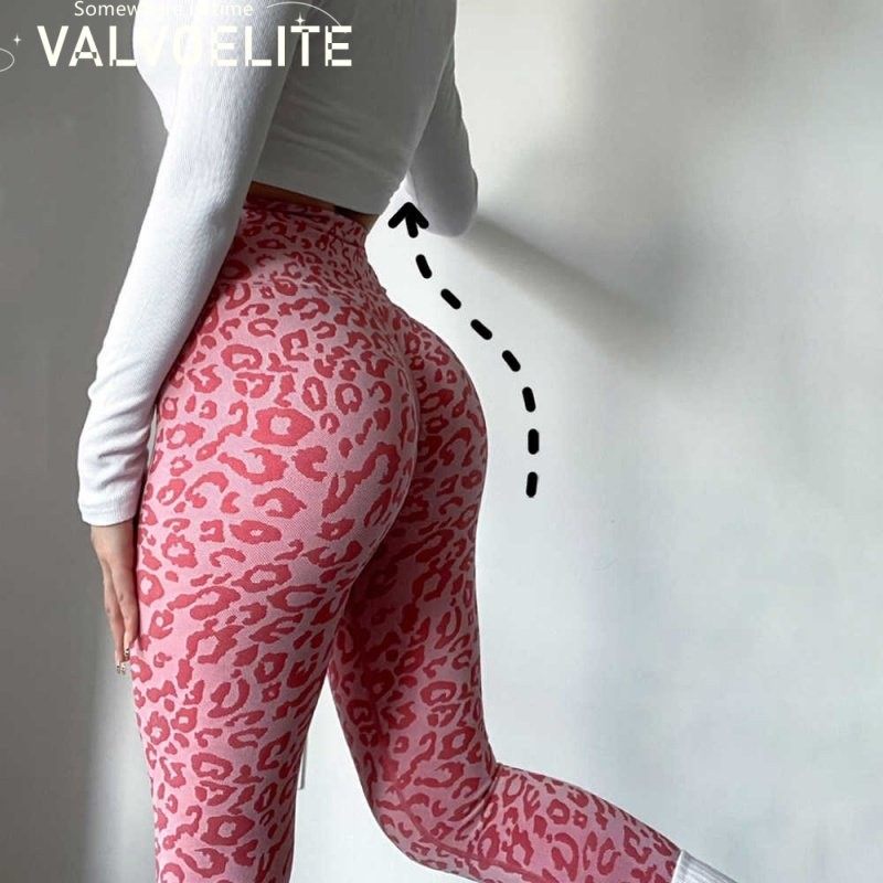 VALVOELITE豹纹性感健身裤女蜜桃提臀瑜伽裤紧身跑步速干运动长裤,运动/瑜伽/健身/球迷用品,瑜伽长裤,淘宝优惠券,粉丝福利购,淘宝优惠卷