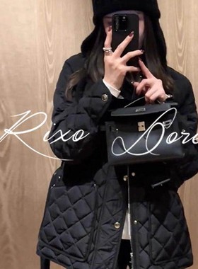 RIXO DORE法式秋冬新款显瘦小香风夹棉外套高级感气质菱格上衣女