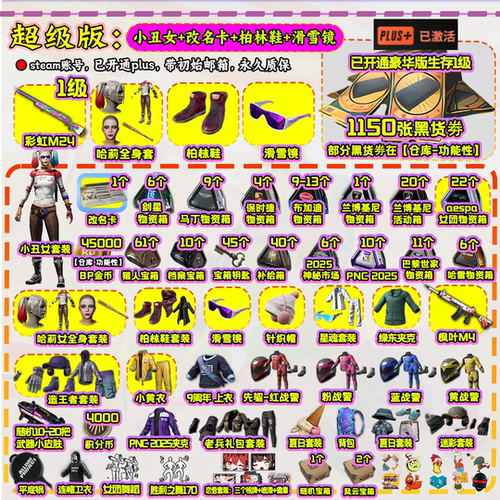 绝地求生帐号pubg80级500级竞技排位带改名卡保时捷物资箱开箱号