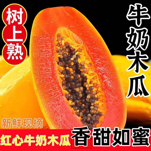 抢！牛奶冰糖红心木瓜新鲜水果