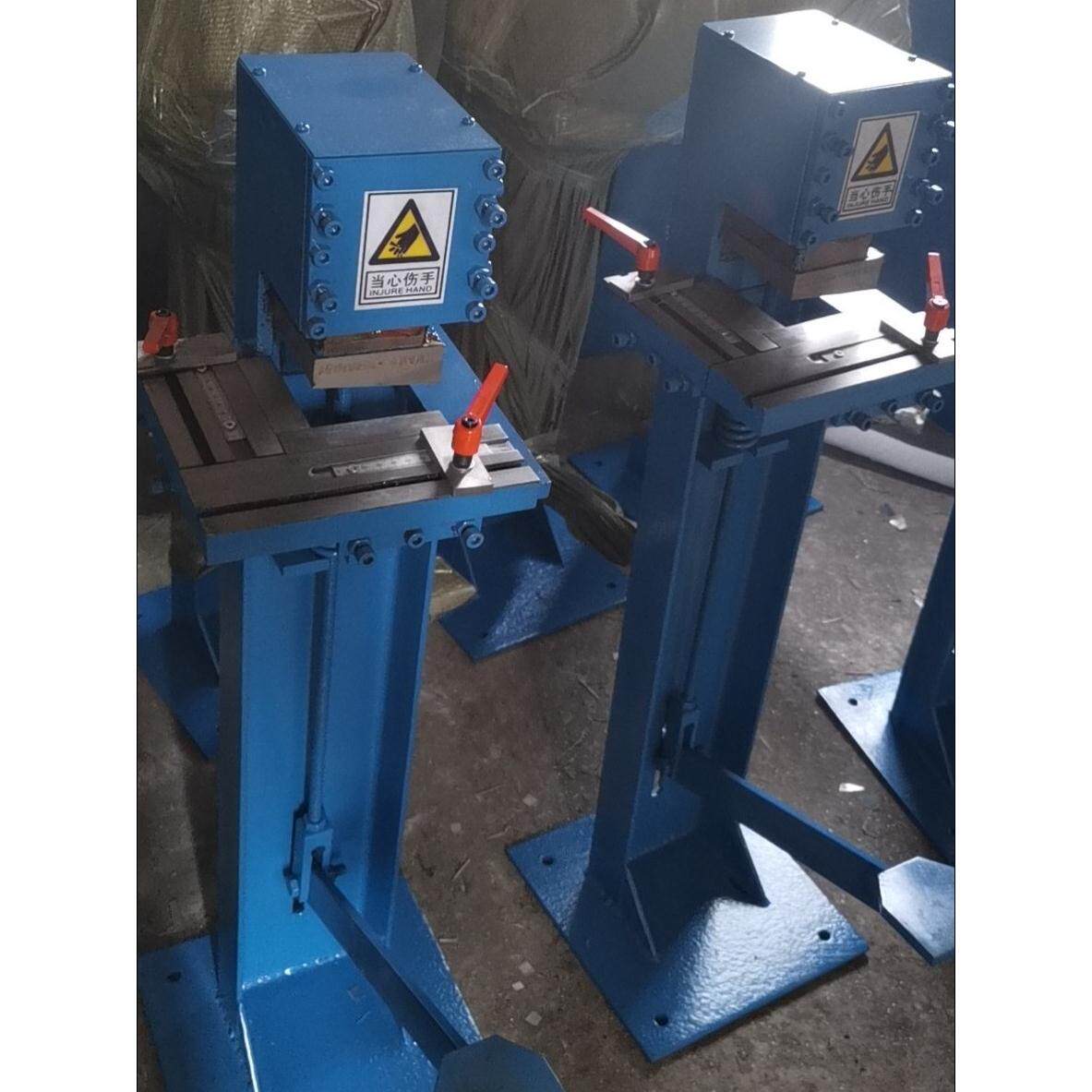 腾杰 带标尺铁板不锈钢剪角机 脚踏脚踩手动气动开角机冲切角剪口