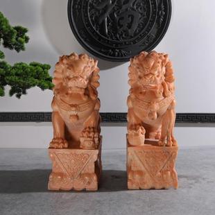 大型石狮子汉白玉青石家用别墅庭院镇宅门口摆件小石雕石狮子一对