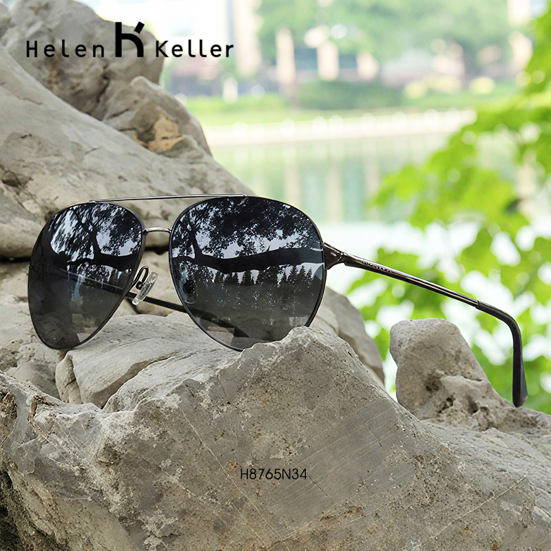 海伦凯勒飞行员男士开车专用偏光度数墨镜近视女式太阳眼镜蛤蟆镜