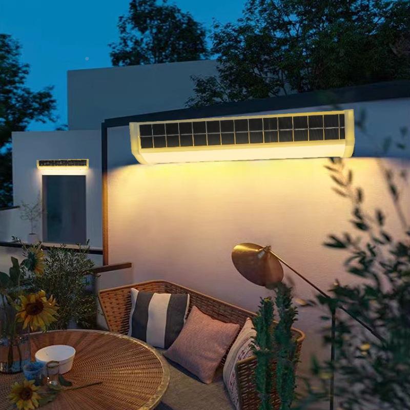 太阳能长条壁灯太阳壁灯庭院能灯走廊灯笆台阶灯篱灯QLF桥梁护栏