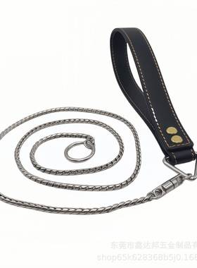 4.MM316钛钢牵引FKU绳不锈钢狗链狗狗项宠物用品圈牵引链圈蛇脖5