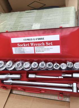 重型1m7件套3/4英寸驱动棘轮铁手11PC公YRX制套筒19m-5扳0mm盒汽