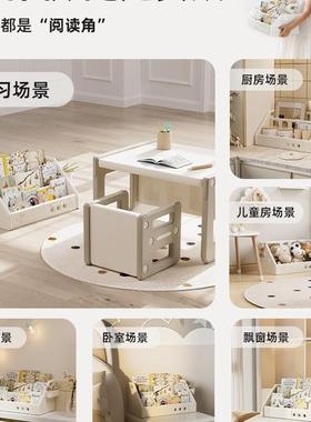 vg宝ebe儿童985架飘窗收书纳架体宝小型家b用绘本架玩具柜桌面置