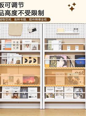 钢制门置后洞洞板物架超窄薄儿童书一架落地体靠墙极收纳MFE储物