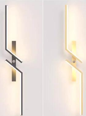 充长电人体EVV感应极简壁灯楼梯关入户灯过道走玄廊免打条孔安装