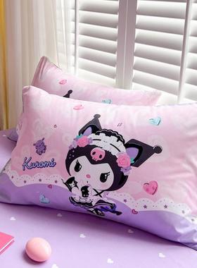 库洛米四件套夏爱女孩女童床笠卡通全棉100纯1棉可被套春儿240307