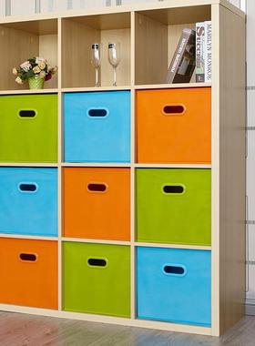 艺RNP布收纳布箱无盖帆布收纳盒玩具衣服储纺物箱子衣柜抽屉无折