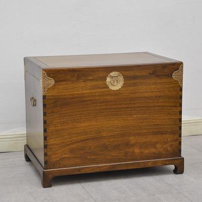 香樟木箱子纯实储物茶几虫QAN蛀新中式陪嫁书房收纳木字婚画藏衣