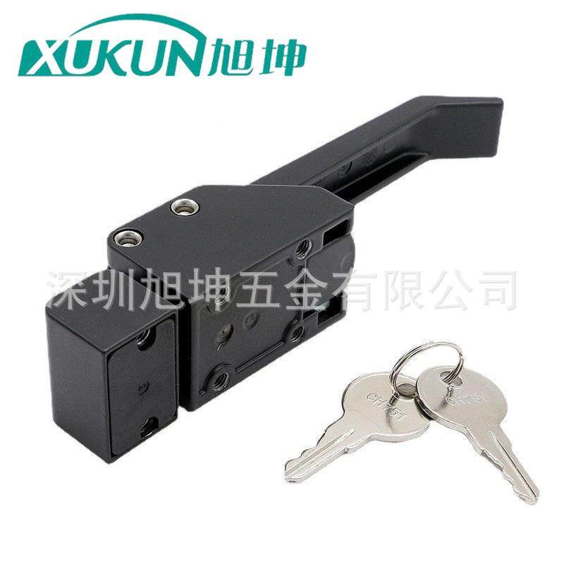 A7-1锁0xk305-1B-3520黑色无锁芯把手门杠杆把-手锁货柜车1用机械