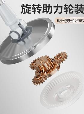 家用CD100187旋转式脱水拖把水免手人拖把布条毛布吸巾甩干加厚懒