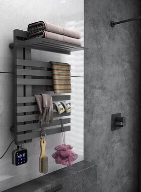 恒浩思热毛巾电架WKQ智能双控浴巾挂架家用热采暖浴室温加热电烘