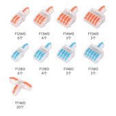 连接器盒装 两位对接头一进二出并线器卡电线连接神器X快速接线端
