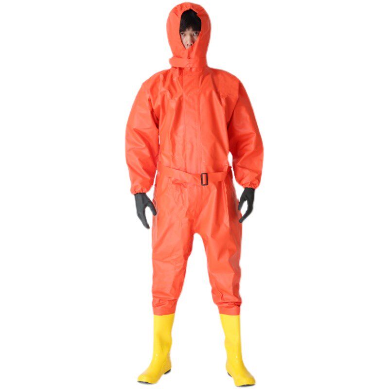防化服耐酸碱化工实验轻型防x化服连体全封闭重型防化服化学防护