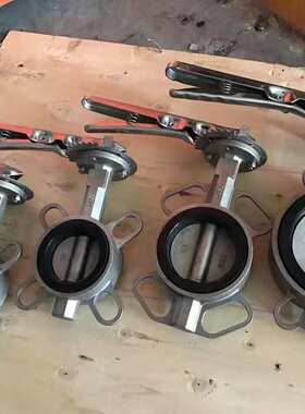 。D71X/F-10/16Pp手动04全不锈钢手柄夹式四氟蝶阀DN5对0 65 80 1