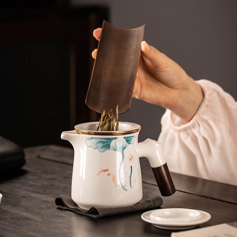 旅行茶具套装轻奢便携式户外泡茶陶瓷快客杯一壶四杯露Y营喝茶装