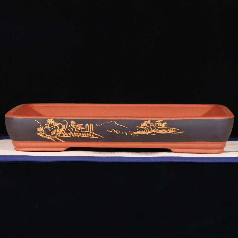 紫砂花盆假山无孔浅盆室内造景z特大号长方形吸水石盆老桩带孔花,鲜花速递/花卉仿真/绿植园艺,花盆,淘宝优惠券,粉丝福利购,淘宝优惠卷