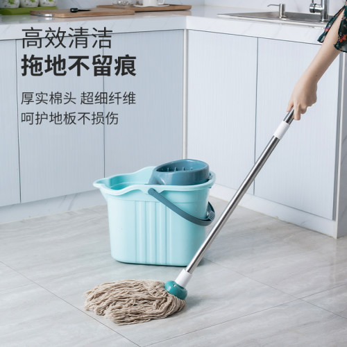 大号棉纱墩布吸水拖把家用传统老式圆头长柄不T锈钢棉线拖地拖布