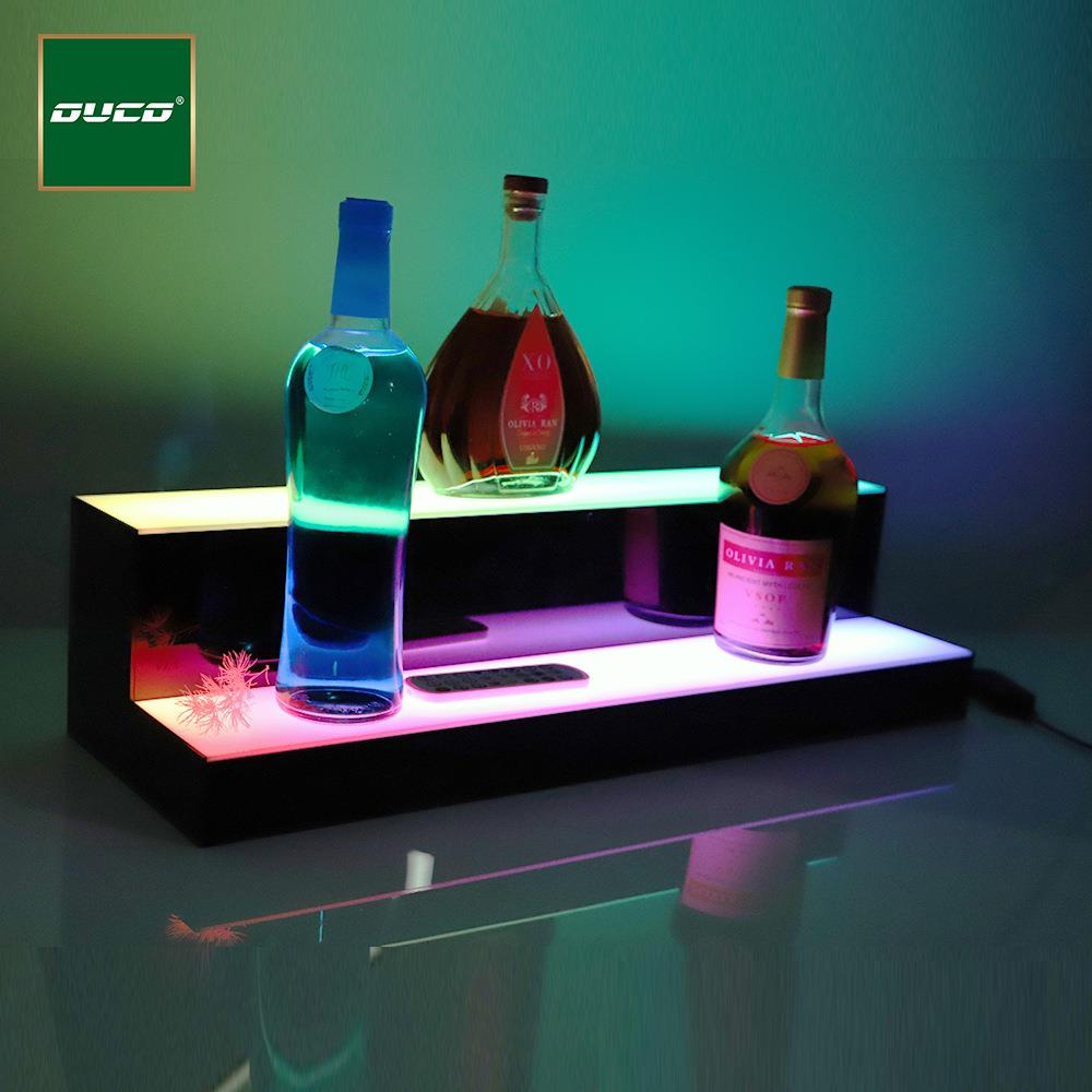 自动识别音乐节奏跳动光亚克力酒架RF频跑炫彩马灯亚克力展示架