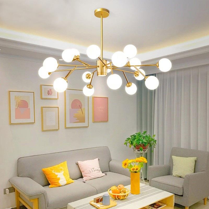 客厅吊灯2025年新款现代简约大气轻奢餐厅北欧魔豆分子主卧室灯具