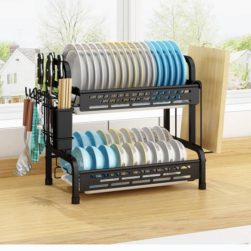 304不锈钢碗碟沥水架厨房置物架多层晾放盘子用品收纳架家用大全