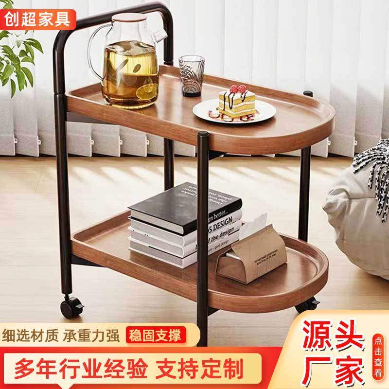 可移动小茶几小推车家用客厅沙发边几迷你小桌子带轮餐车简约