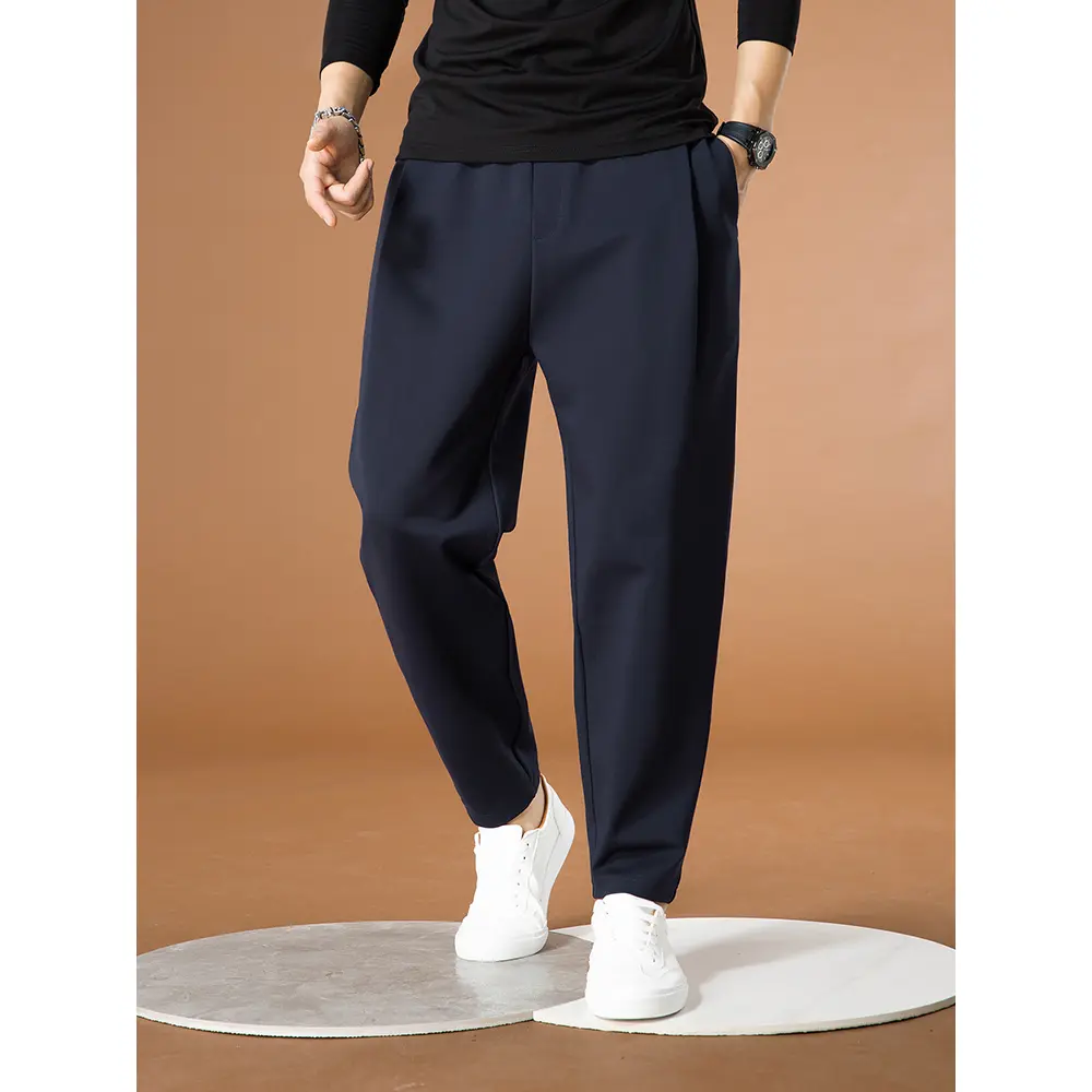 衣草男装休闲裤垂感舒适哈伦裤