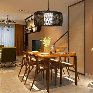 竹艺仿古灯笼茶室新中式禅意竹编灯农庄茶楼餐厅中式灯具中国风