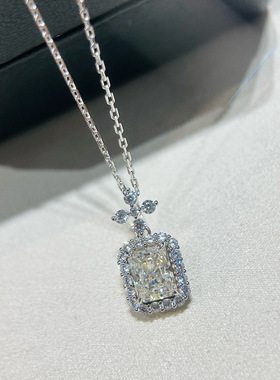 轻奢方糖高级香水瓶项链