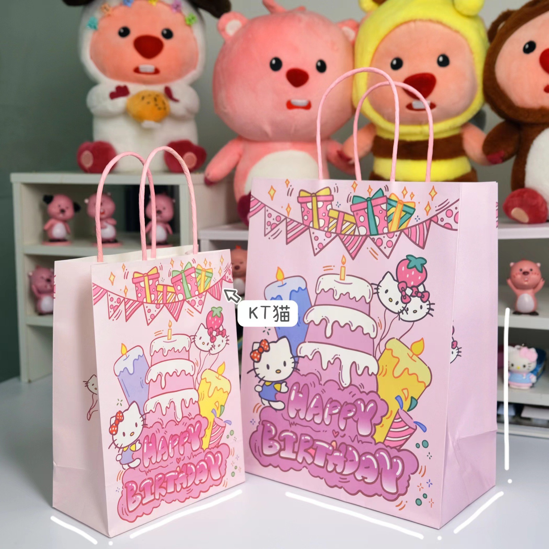 凯蒂猫礼品袋小巧手提袋爆款卡通HelloKitty礼品袋子牛皮纸袋女孩