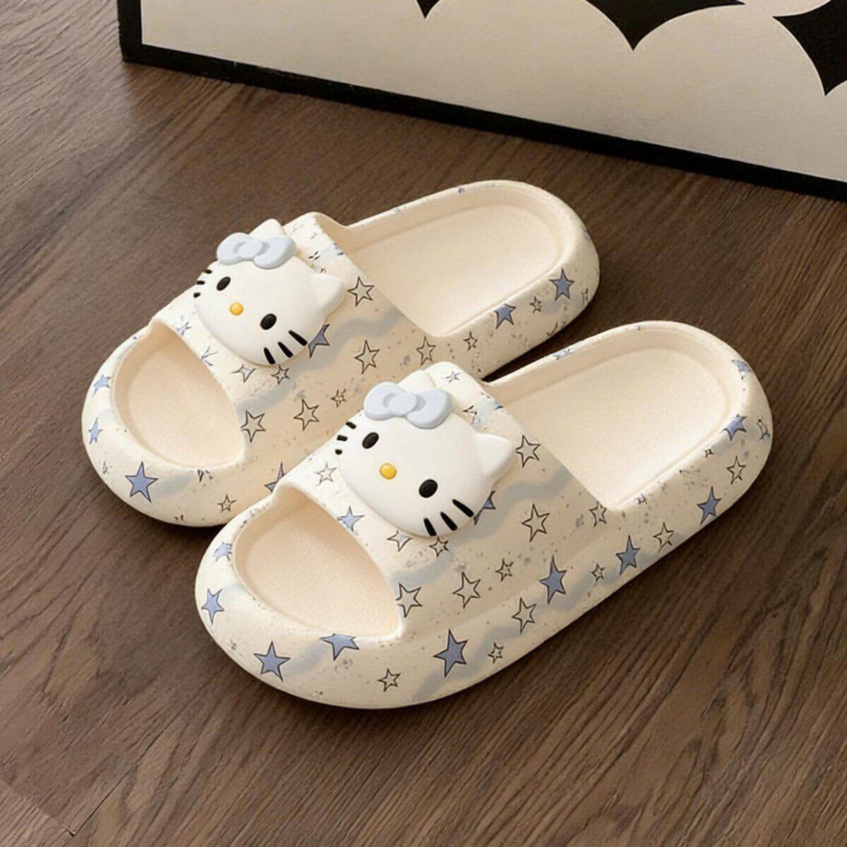kitty猫简约居家冲凉拖鞋可爱