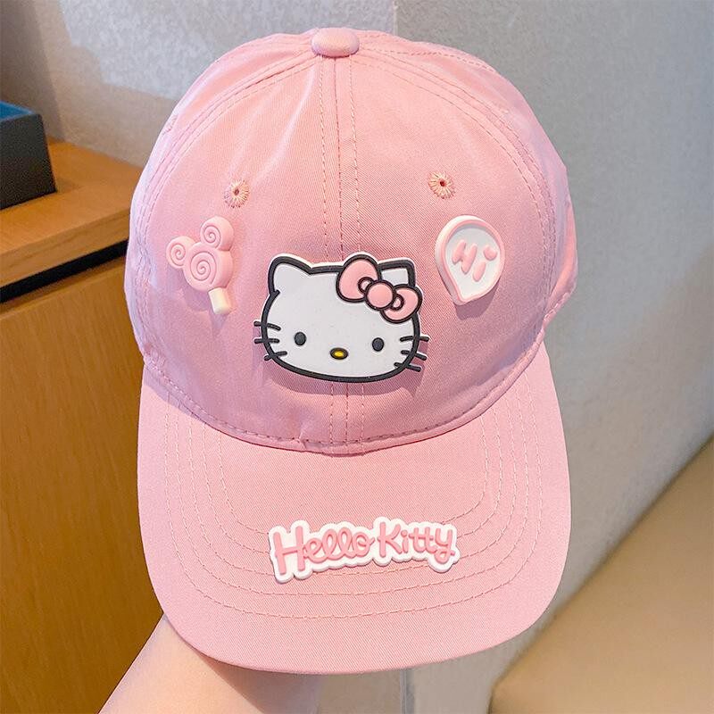 kitty儿童防晒帽女孩学生遮阳帽kt猫太阳帽棒球帽卡通鸭舌帽宝宝