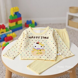 哈喽kt猫秋衣裤春秋新款长袖儿童可爱卡通凯蒂猫居家睡衣两件套装