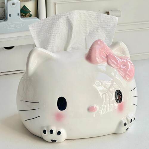 kitty猫纸巾盒客厅桌面摆件