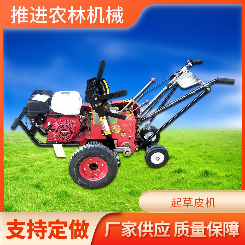 厂家现货手推式起草皮机半自动草坪割草机自走式除草机植保