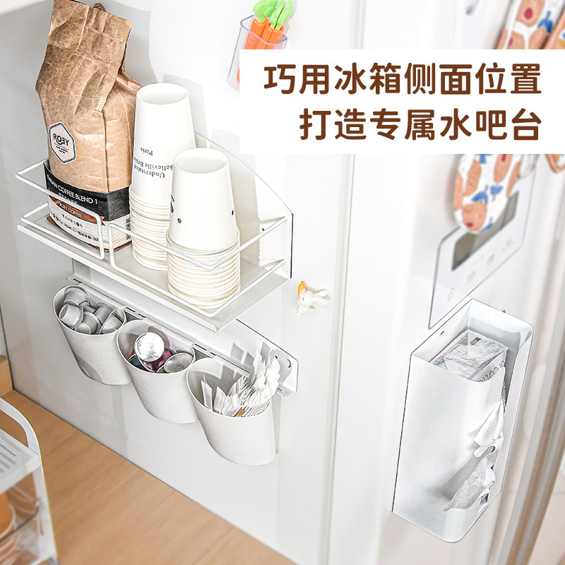 抽屉式桌面水杯收纳m架双层茶杯盒马克杯托盘水吧放咖啡杯子置物