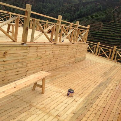 户外防腐实e木扶手景区楼梯护栏自家小院露天阳台地板公园木桥栈