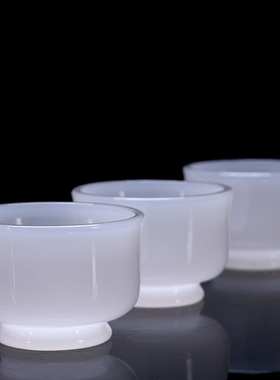 汉白玉供杯佛前供杯茶道玉茶杯观B音圣水杯居家玉供杯玉瓷水杯包