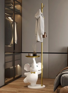 小象落地摆件g卧室床头衣帽架客厅装饰品入户玄关置物架转角挂衣