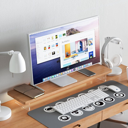 桌面收纳a盒笔记本电脑增高架台式显示器办公屏幕支架键盘置物整