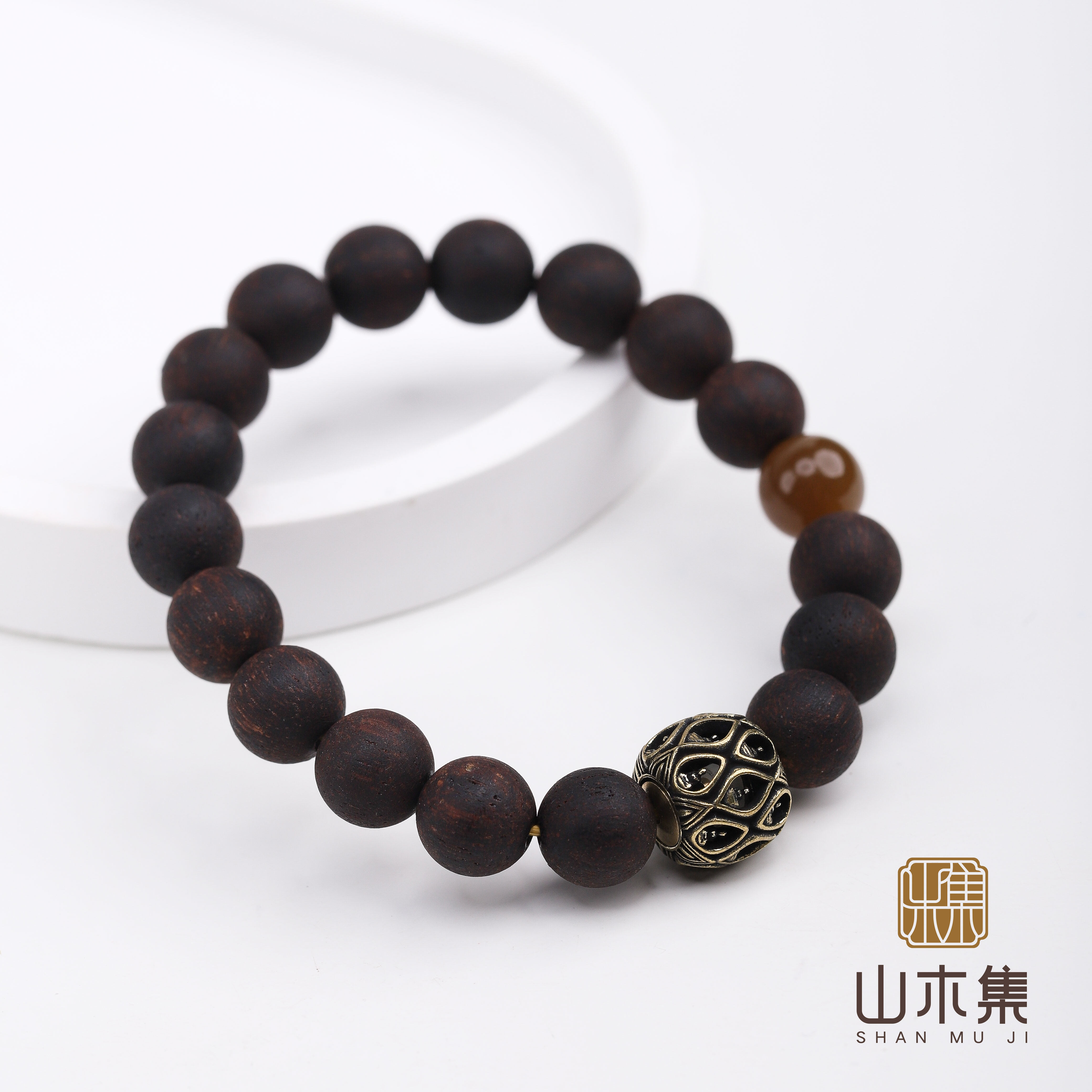 天然黄油麻丝缅甸小叶降真香手串