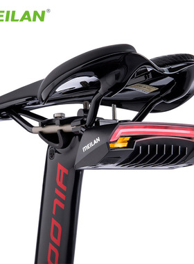 GIYO无线遥控激光尾灯转向灯MEILAN智能刹车灯自行车镭射警示灯X5