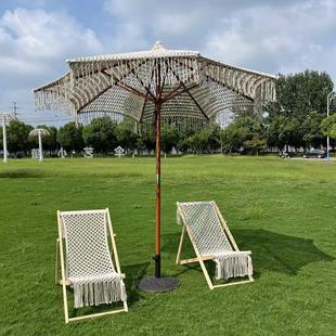 织户外编绳伞棉绳编花GBU262 饰 3边太阳流苏伞绳手工编咖啡院店装