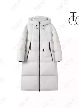 【甜甜圈专享】TICO汀可【彼得堡雪夜】休闲连帽长款羽绒服QL9803