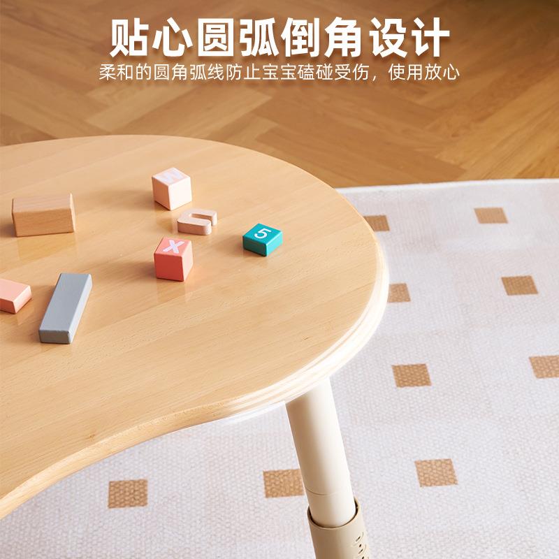 榉JYA木儿桌花生桌宝宝学习p小桌实子幼儿园桌椅套童装木手工^